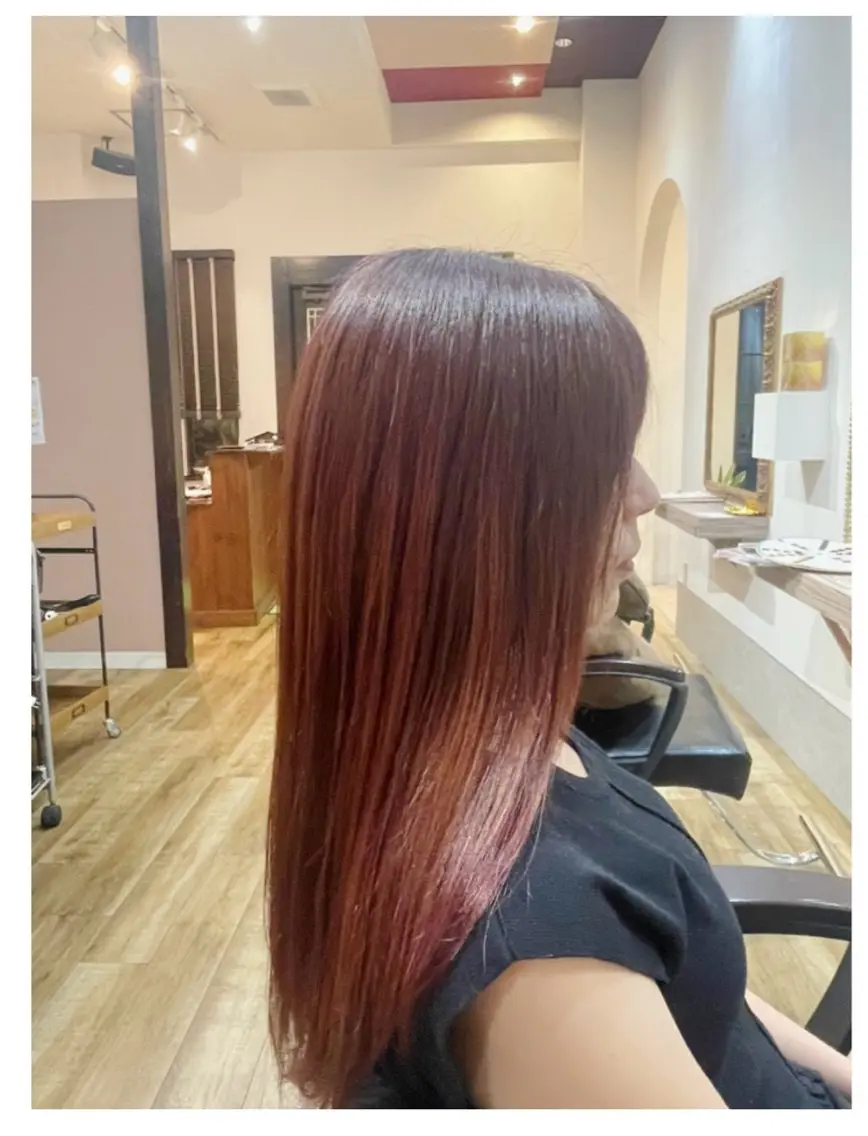 ミディアム ヘアカラー 菊田 瑞穂のヘアスタイル