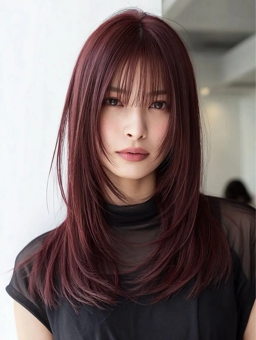 ロング ヘアカラー トリートメント 絶対綺麗な暖色カラー 🎯あります✨増渕✨のヘアスタイル