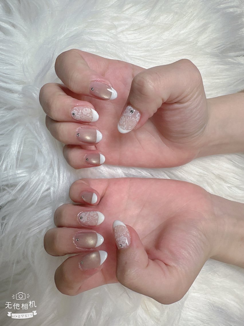 ネイル 長さ出し フレンチネイル グラデーション 韓国ネイル マグネットネイル ハンドネイル Lannie nailのネイルデザイン