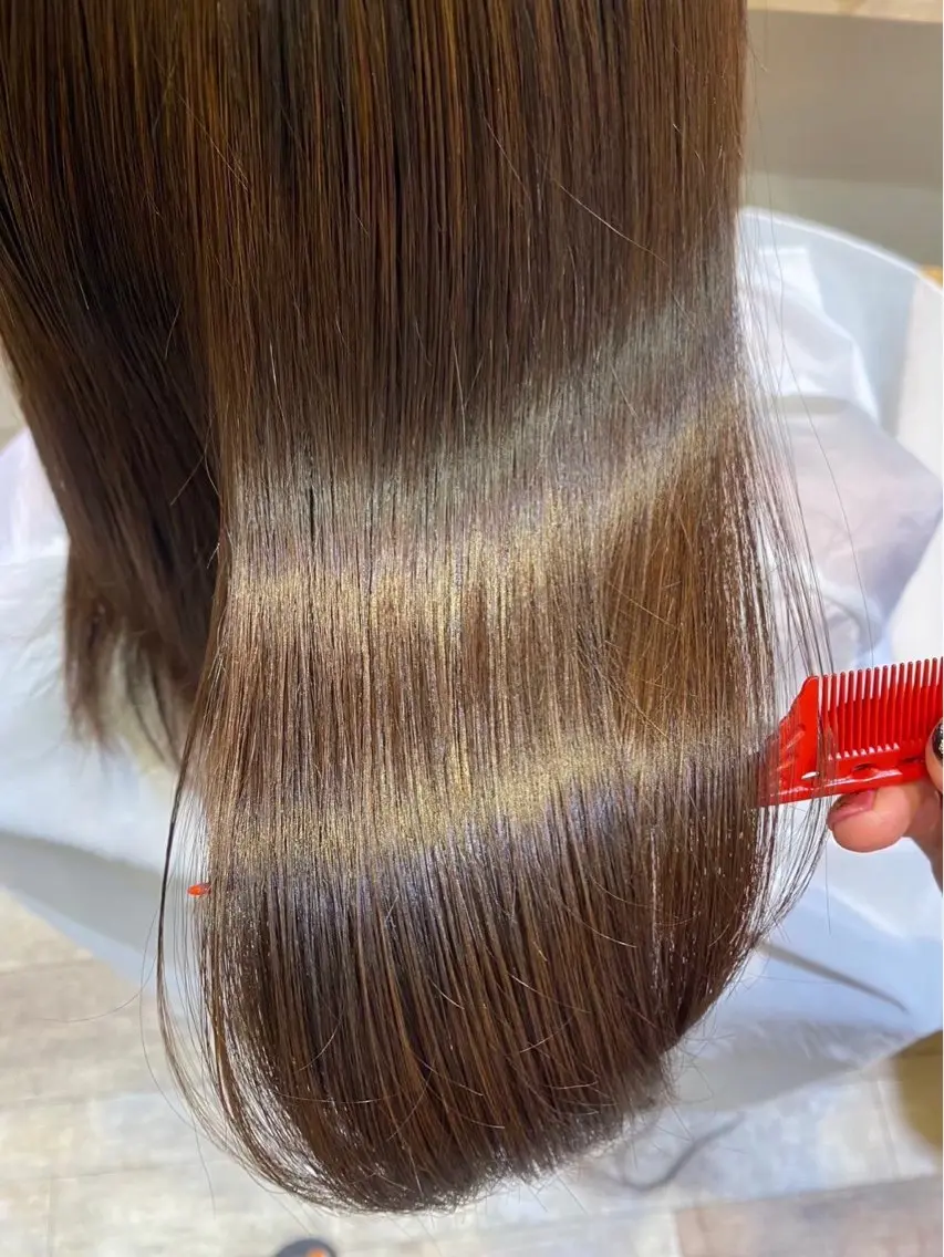 ロング カット 縮毛矯正 髪質改善 🩵mariaのヘアスタイル