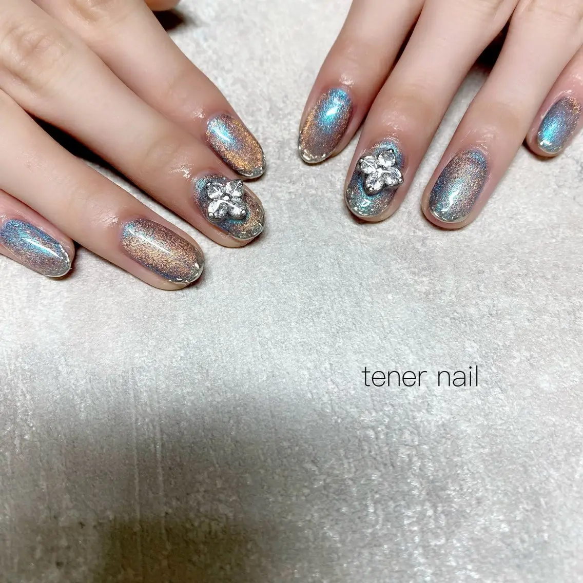 ネイル フレンチネイル マグネットネイル ミラーネイル ハンドネイル テネルネイル tener nailのネイルデザイン