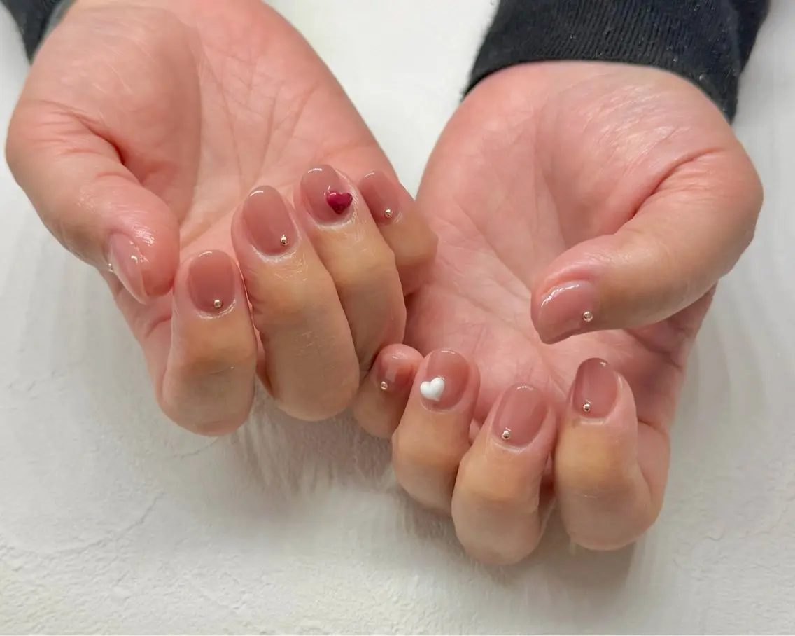 ネイル バレンタイン ハンドネイル nail salon Linoのネイルデザイン