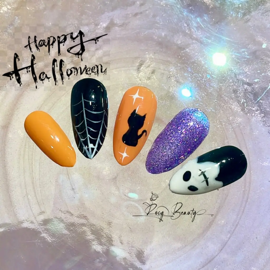ネイル ハロウィン ハンドネイル RosyBeauty Salonのネイルデザイン