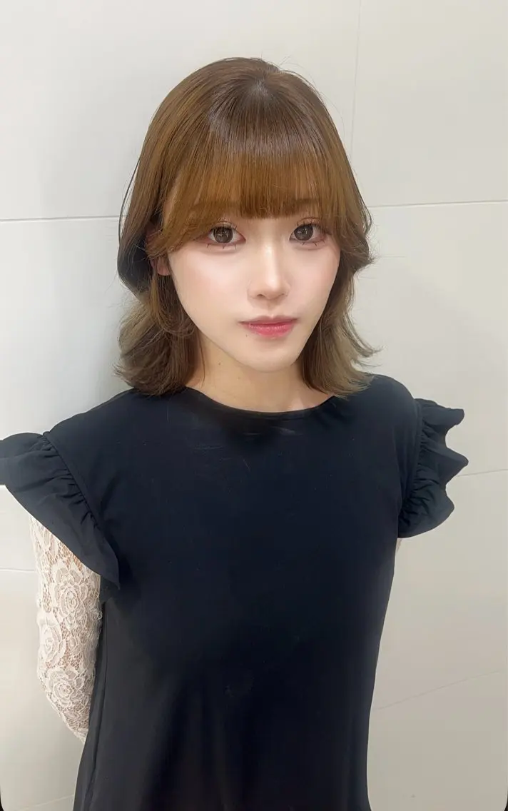 カラー ブラウンカラー 透明感カラー ヘアカラー カラーモデル募集中 來々のヘアスタイル
