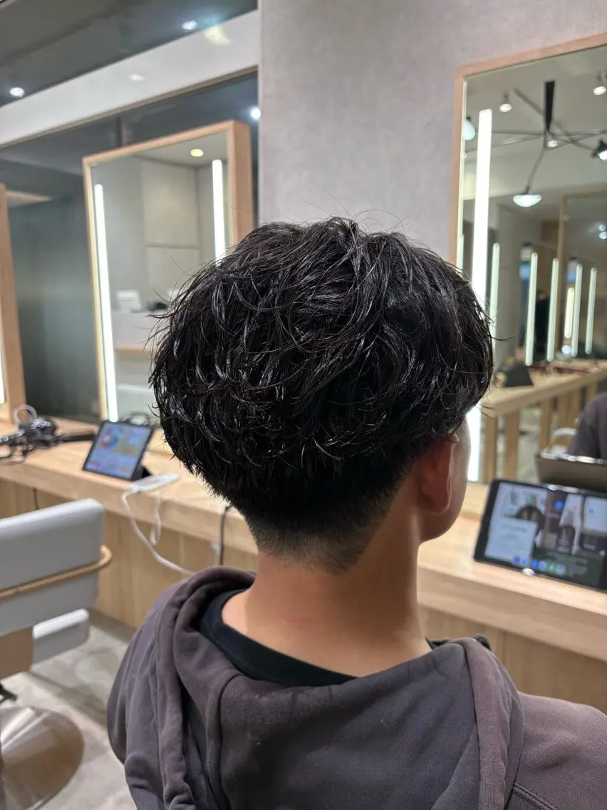 パーマ メンズ カット パーマ 縮毛矯正& 透明感カラー✨レオのヘアスタイル