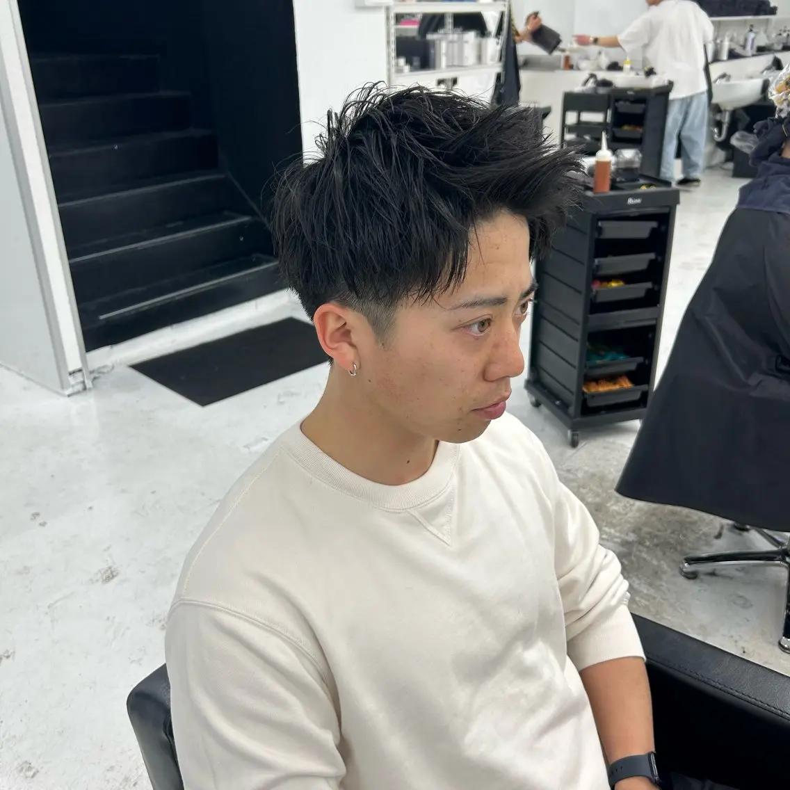 ショート メンズ アップバング カット 【メンズパーマ特化】 🍏網中勇喜のヘアスタイル