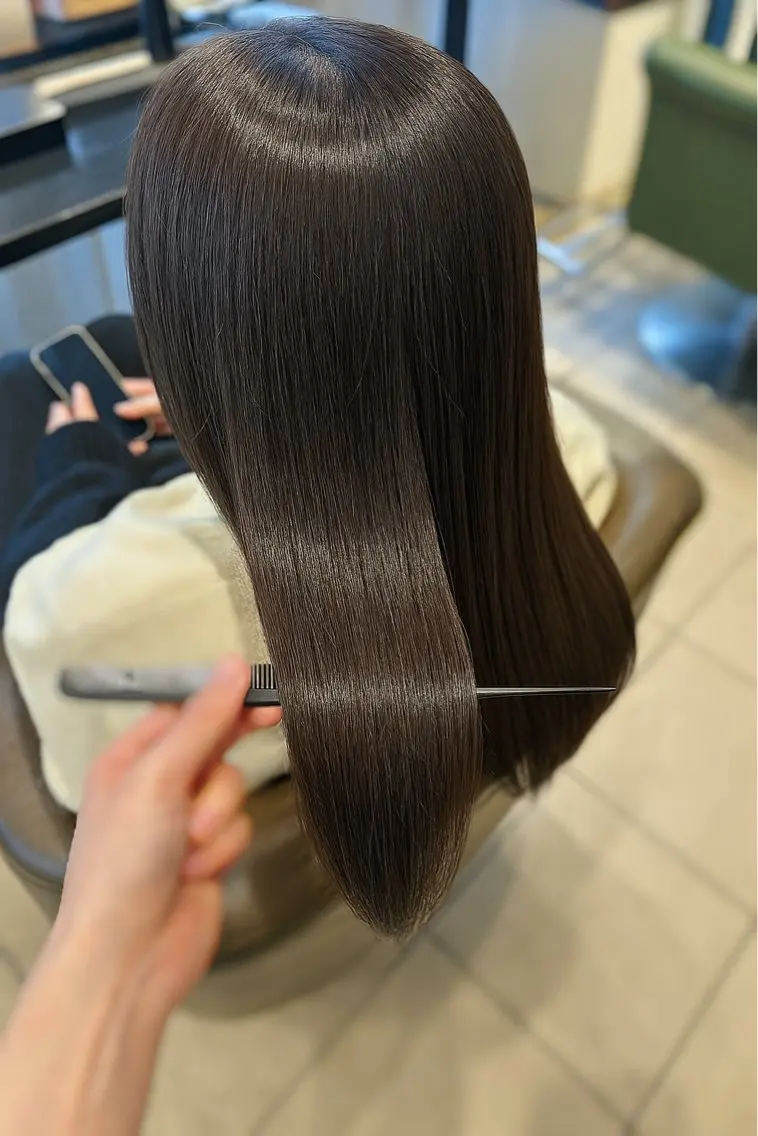 セミロング カラー 透明感カラー グレージュ 当日OK◎艶カラー /木下ゆりえ🌸のヘアスタイル