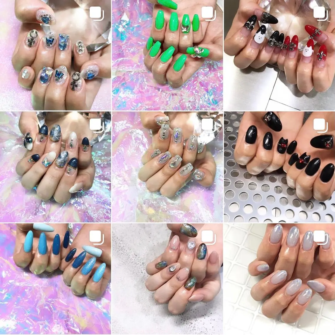 ネイル 渋谷／チップ長さ出し 👑アプレgel-xのネイルデザイン