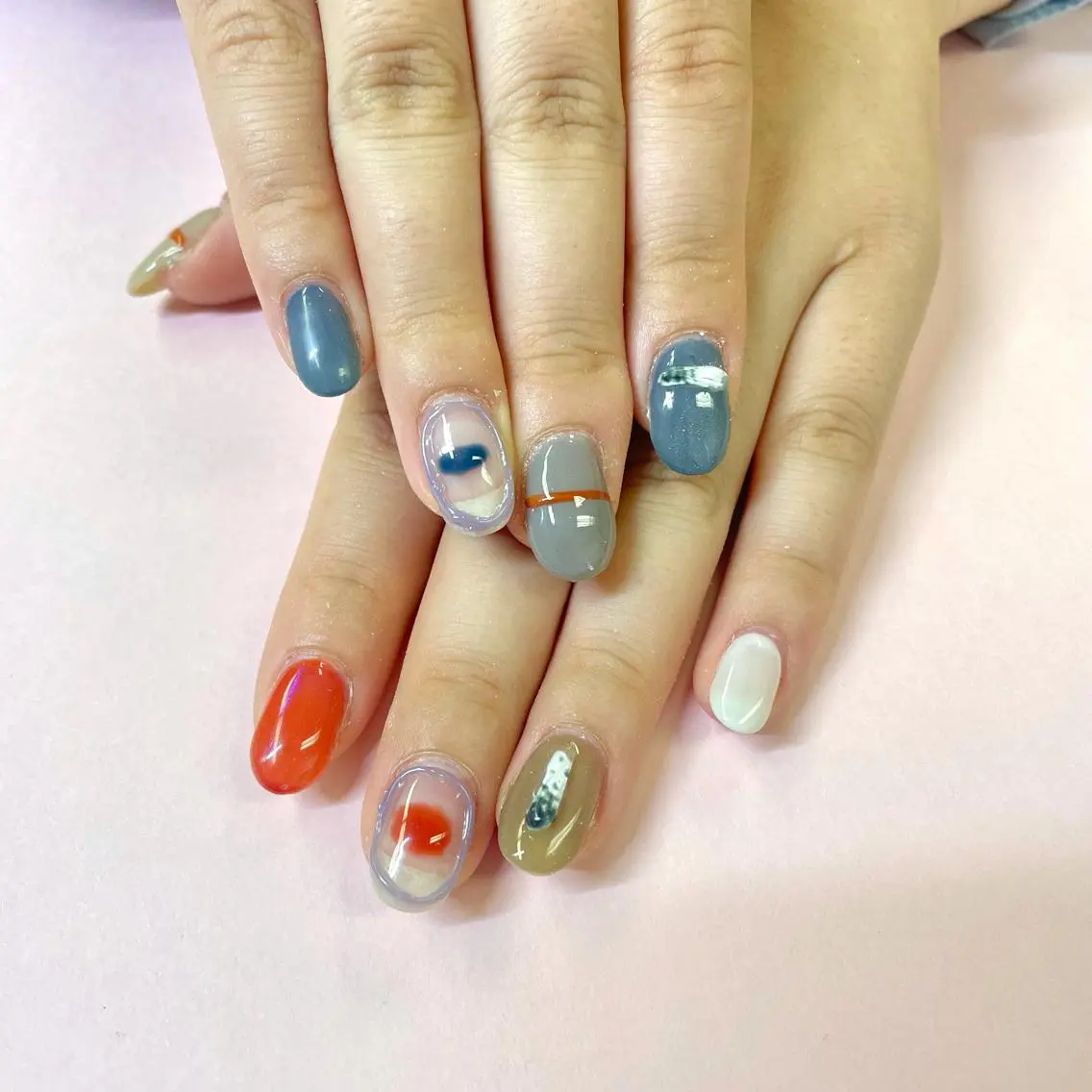 ネイル ハンドネイル 大阪福島韓国束感まつ げ Sayaka🤍のマツエク・マツパデザイン
