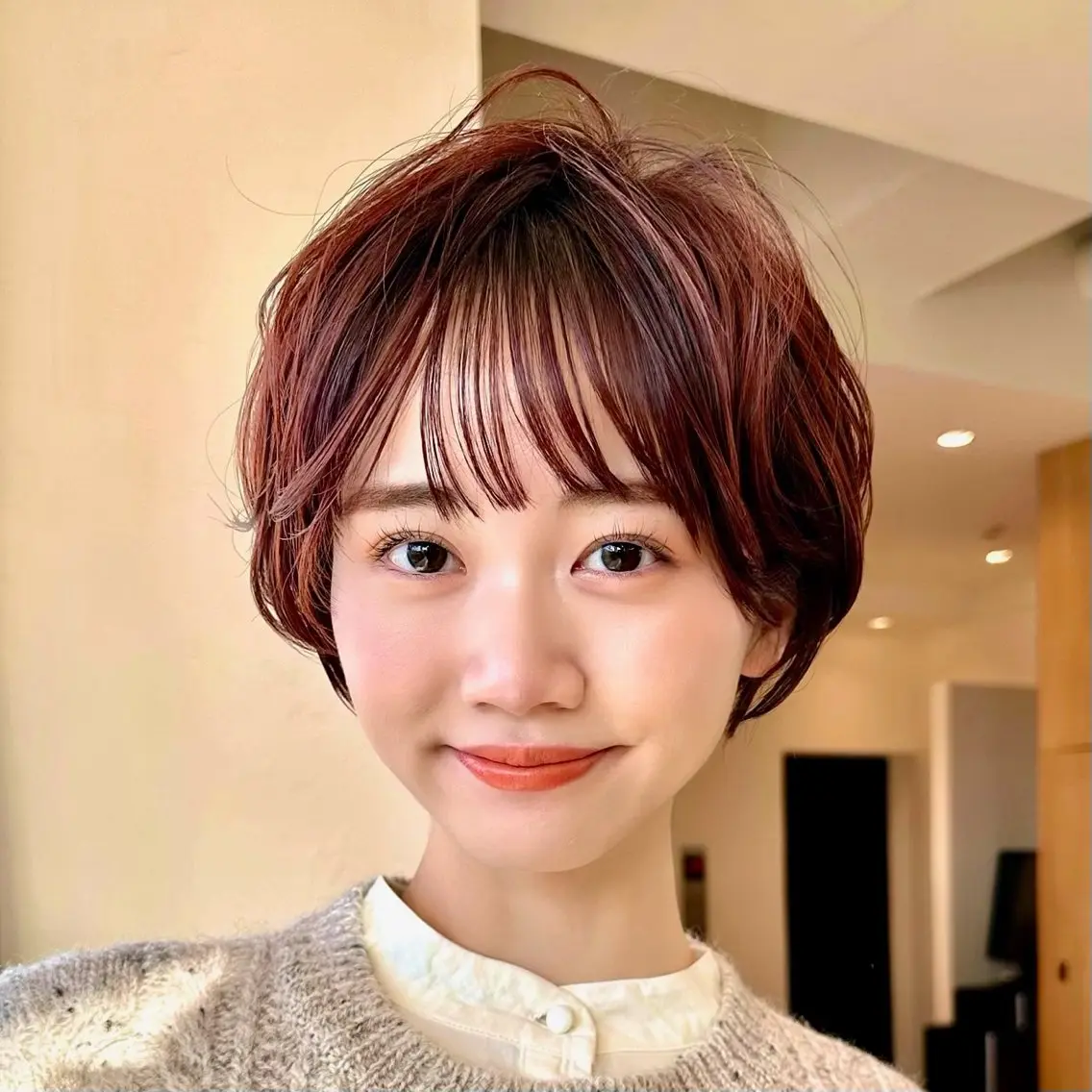 ショート カラー 似合わせカット ショートヘア カット ヘアカラー お悩み解決ショート/ 似合わせカット/といのヘアスタイル