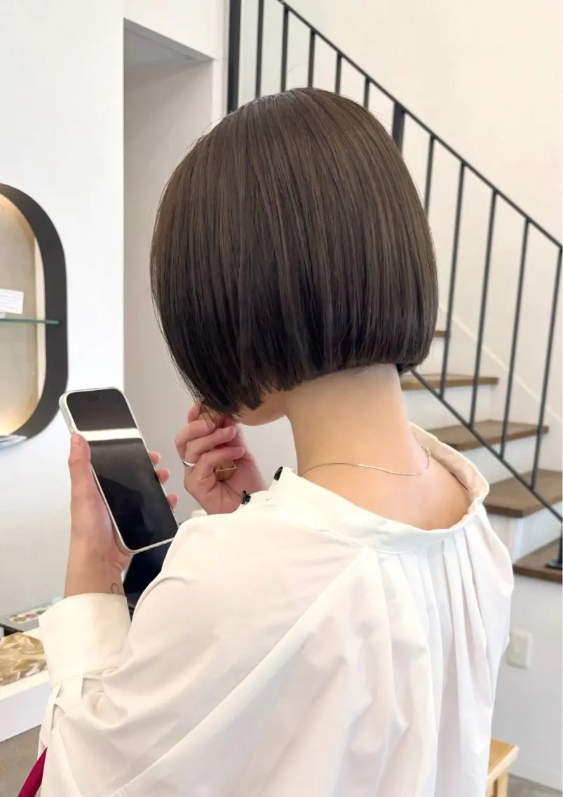 ショート ボブ 蛭町 遥香のヘアスタイル