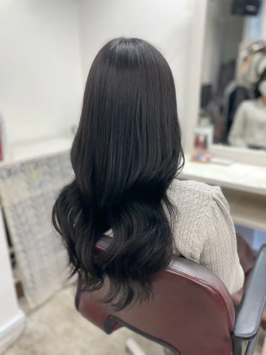 ロング カラー カット ヘアカラー エクステ ヘアセット 韓国ヘア🤍髪質改善 🇰🇷AKANEのヘアスタイル