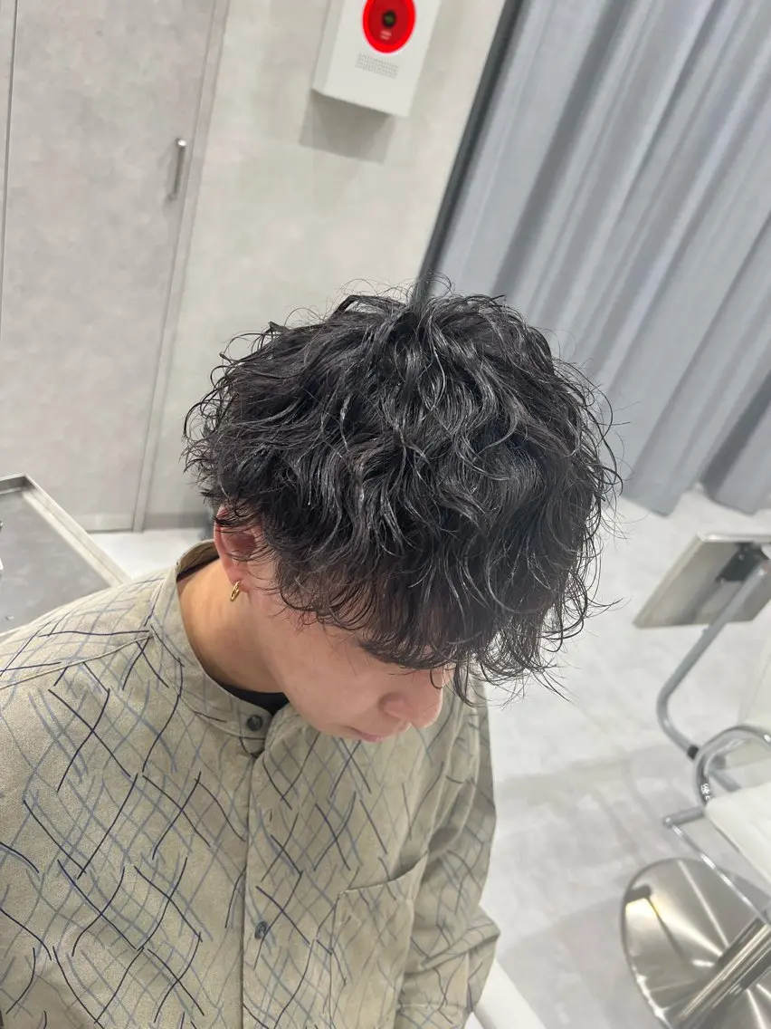 パーマ メンズ メンズパーマ 波巻きパーマ スパイラルパーマ カット パーマ SENA 再現性 パーマと縮毛矯正のヘアスタイル
