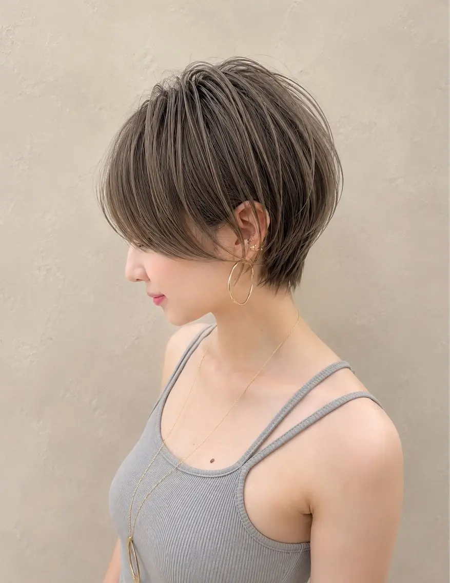 ショート ショートヘア レイヤーカット特化のヘアスタイル