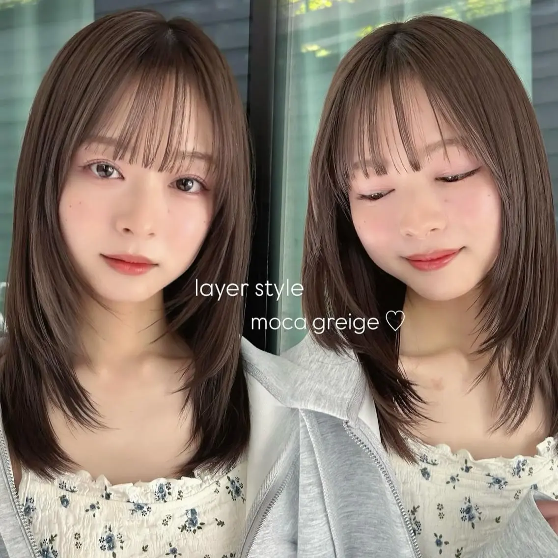 〈 💘人気no.1💘 〉カット+艶カラー+髪質改善ツヤトリートメント🫧の写真
