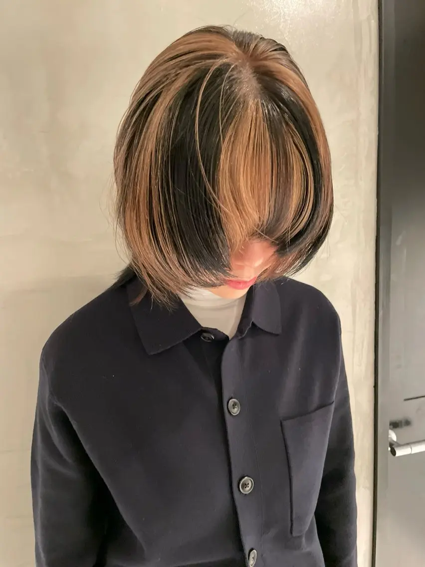 ミディアム ブリーチ✧︎デザイン ゆうのヘアスタイル