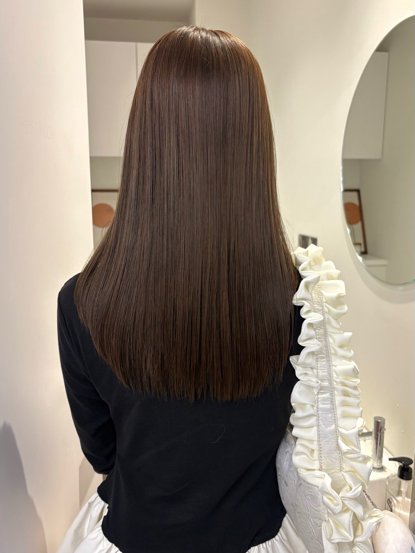 ロング カラー ベージュカラー ブラウンカラー ブラウンベージュ カット ヘアカラー 透明感カラー🫧 nanohaのヘアスタイル