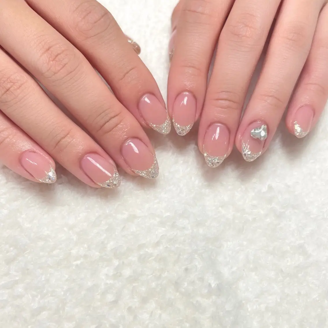 ネイル フレンチネイル ガラスフレンチ Leliennail オキのネイルデザイン