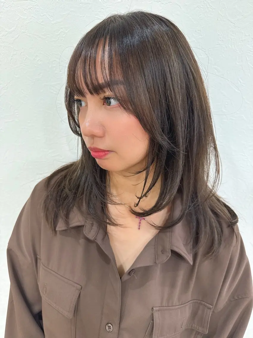 セミロング カラー レイヤーカット カット 原田 健斗のヘアスタイル