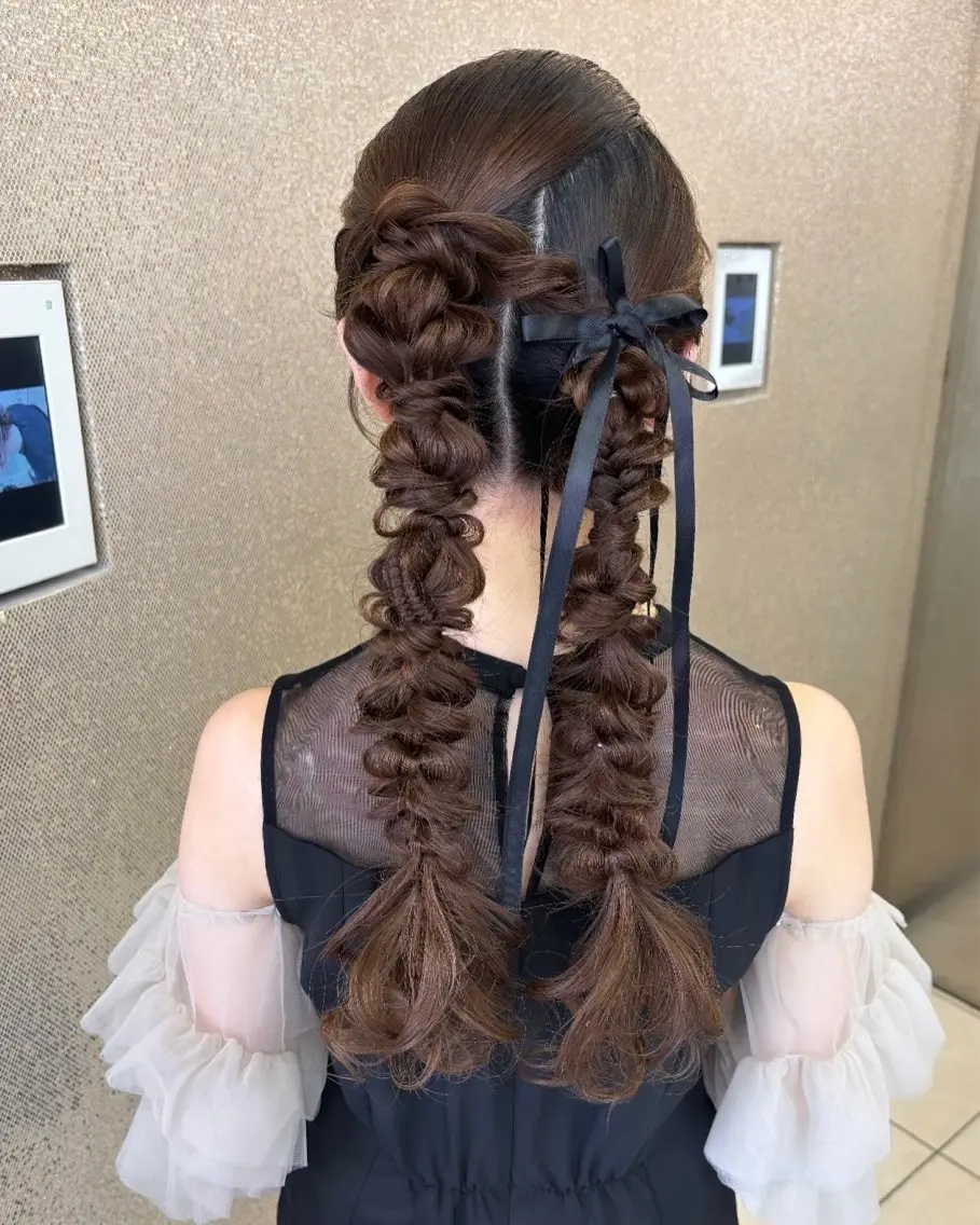 ロング カラー ヘアアレンジ hari make maria/NANAのヘアスタイル