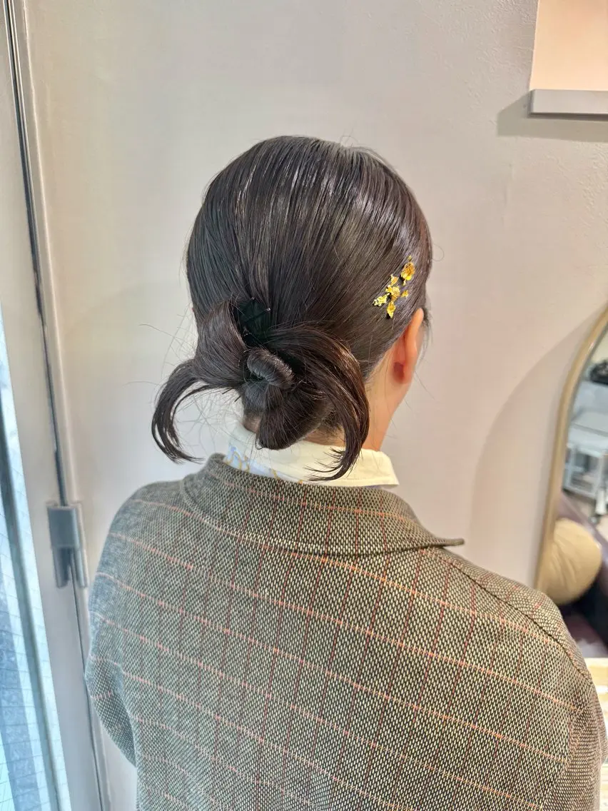 ロング ヘアアレンジ ヘアセット オタク美容師☃️🩵 ヘアアレンジ/暗髪のヘアスタイル