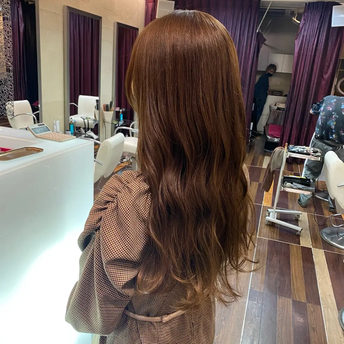 ロング カラー ブラウンカラー ナチュラルブラウン mai/天神美容室 【丸みショート】のヘアスタイル
