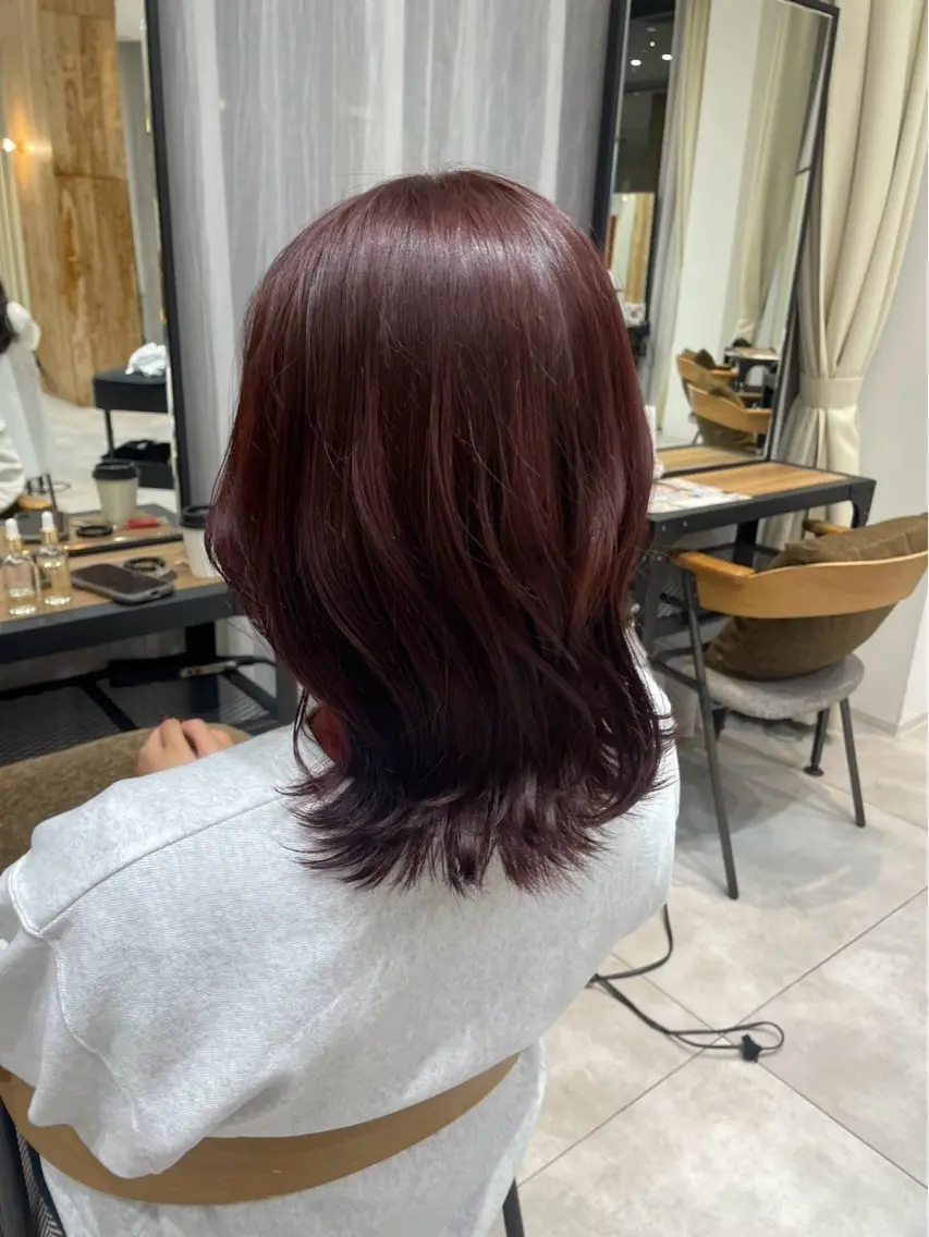 ミディアム カラー ヘアカラー トリートメント ヘッドスパ ショート特化⌇ カラー⌇妃菜🎀のヘアスタイル