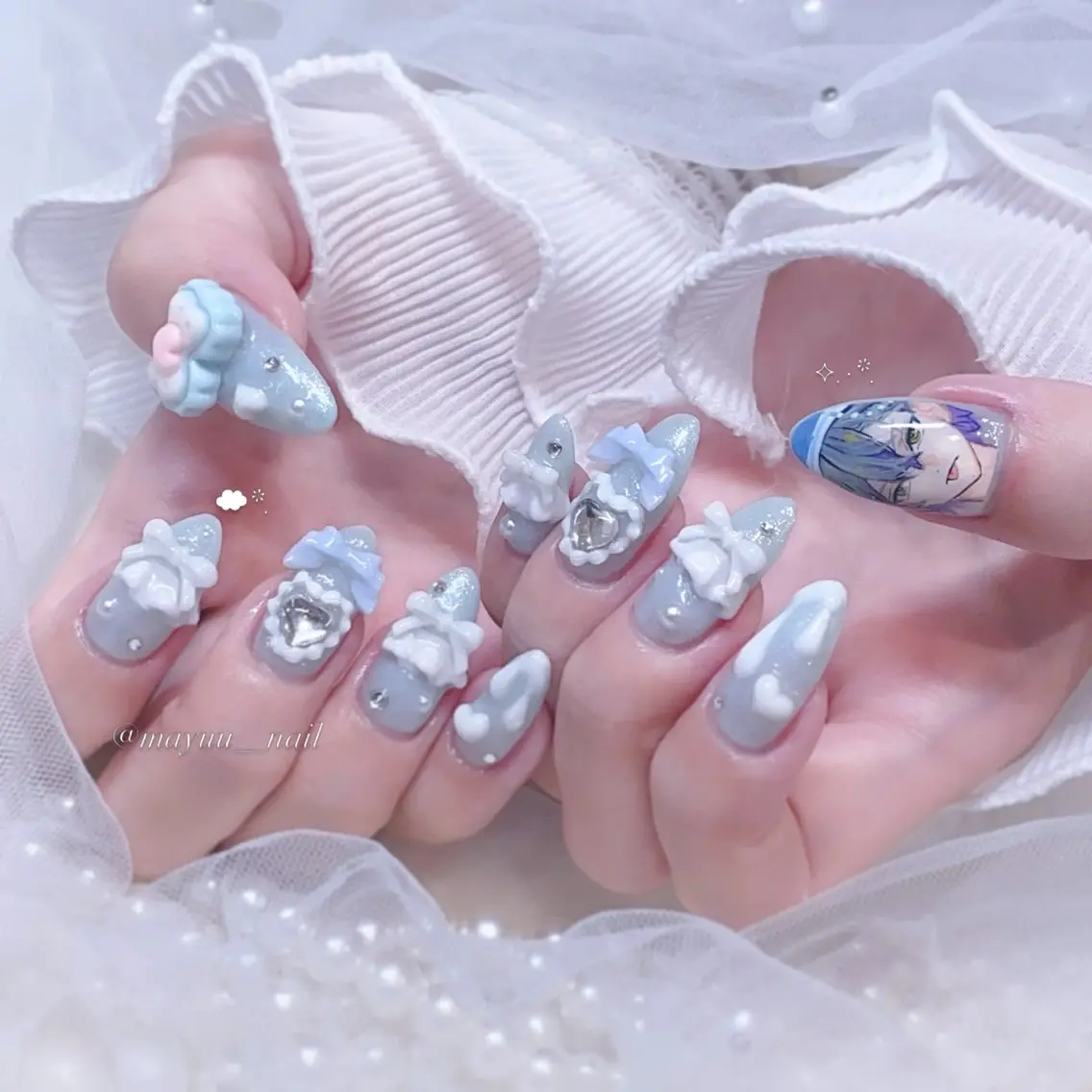 ネイル ハンドネイル 🎀 Mayu 🎀痛ネイルのネイルデザイン