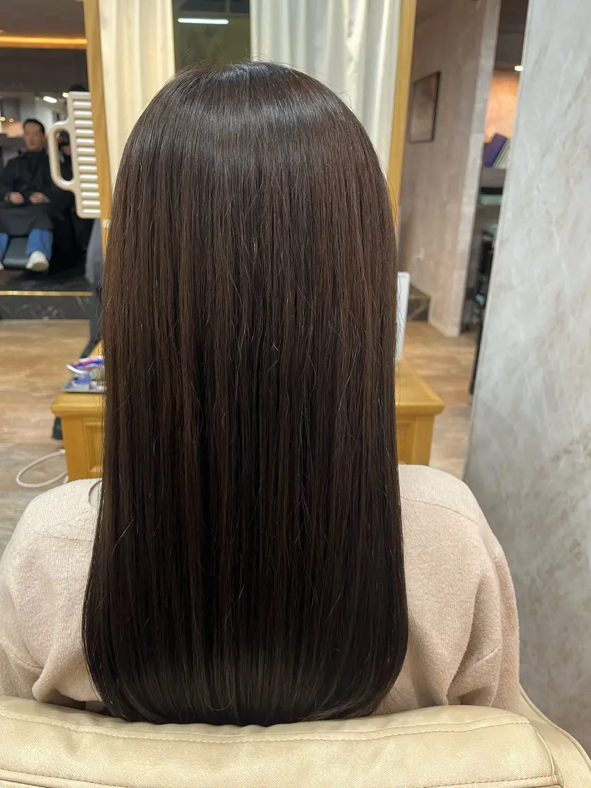 ロング ヘアカラー トリートメント 縮毛矯正⚡️カラー いいじまのヘアスタイル