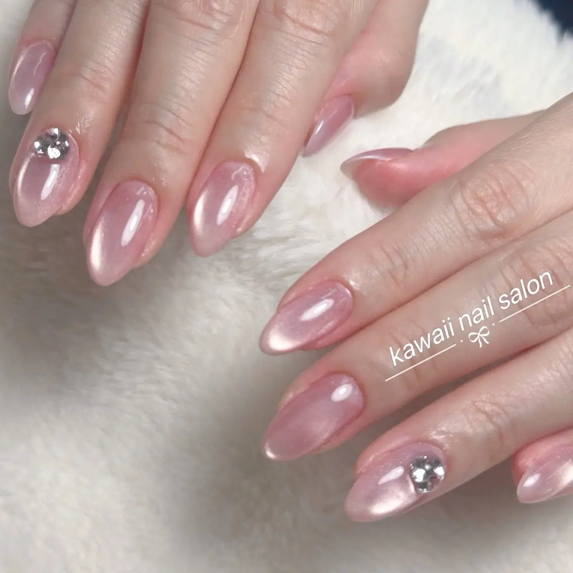 ネイル アニマル柄 長さ出し フレンチネイル グラデーション キラキラネイル Kawaii Nail Salonのネイルデザイン