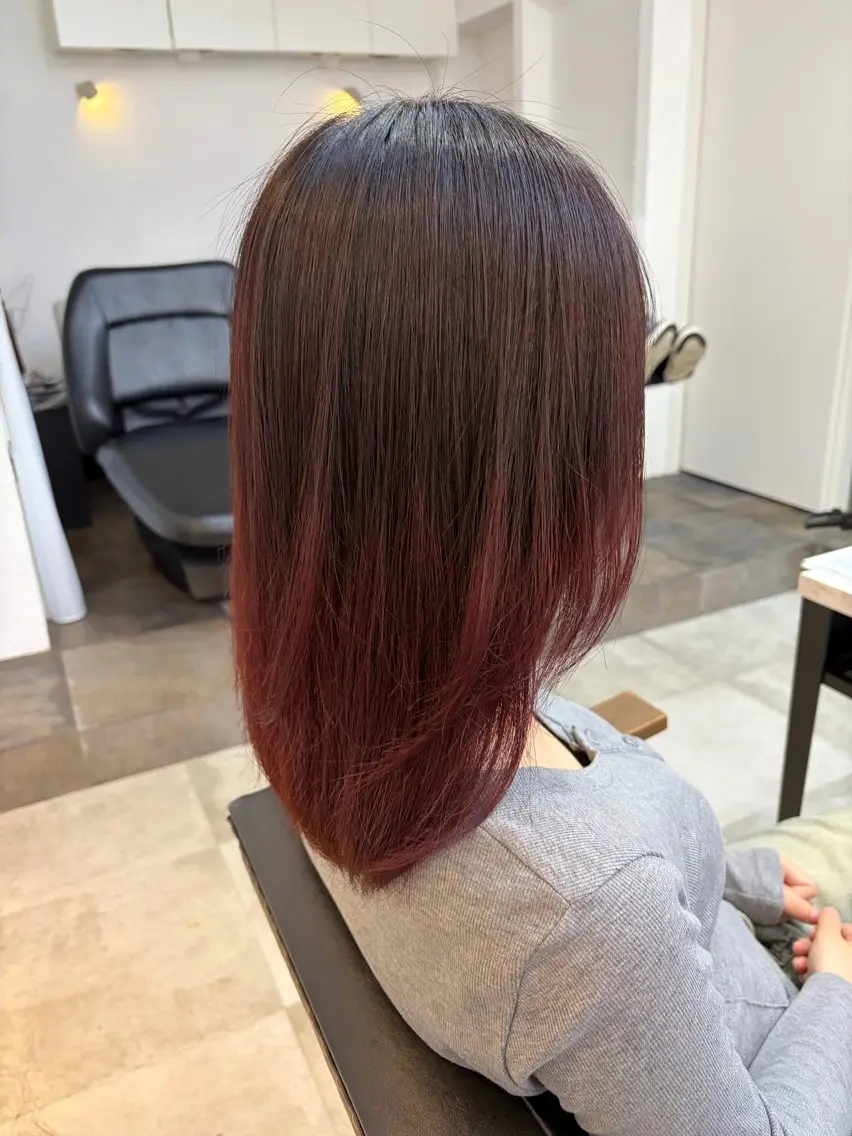 ミディアム カラー 🥀韓国ヘア🥀 宮津真菜のヘアスタイル
