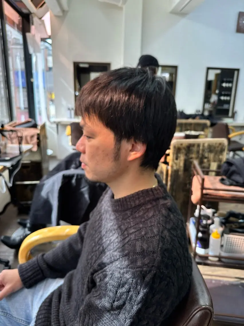 ショート パーマ メンズ スペインカール カット パーマ 髪質改善ストレートo rメンズスタイル今岡のヘアスタイル
