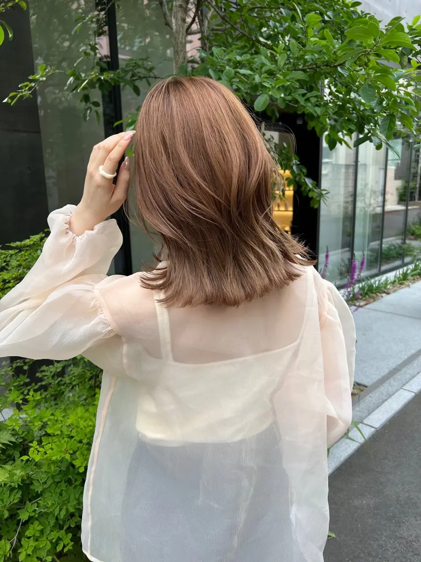 ミディアム ヘアカラー 小川 ルミナのヘアスタイル