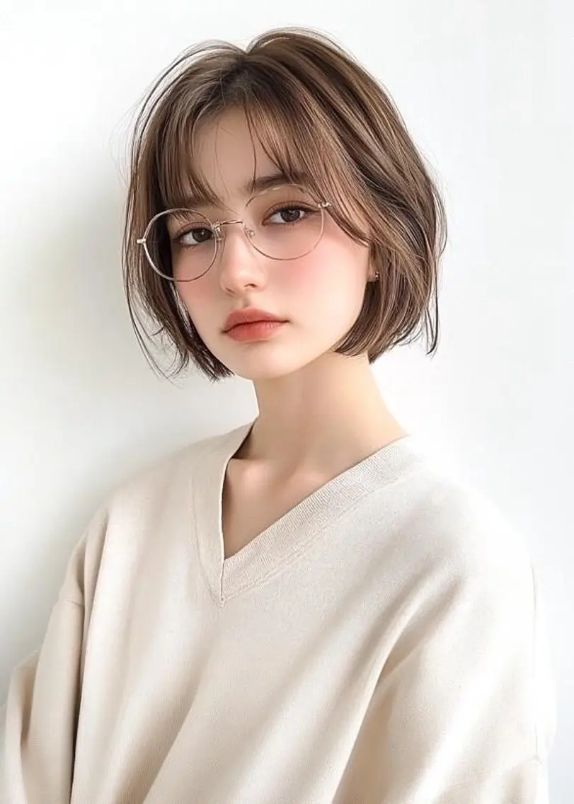 ミディアム カラー ベージュカラー ブリーチ 縮毛矯正 特化生田のヘアスタイル