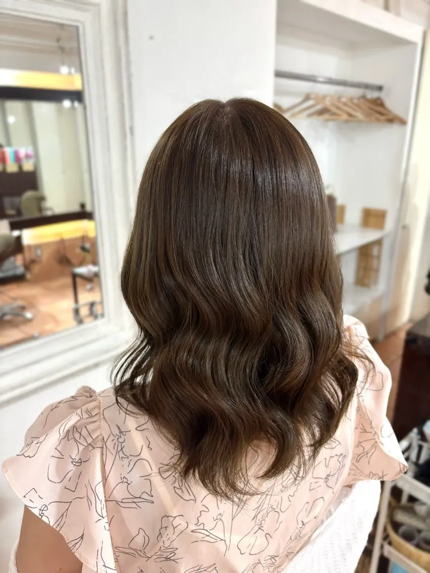 ミディアム カラー ヘアカラー 🫧透明感カラー🫧 きっかのヘアスタイル
