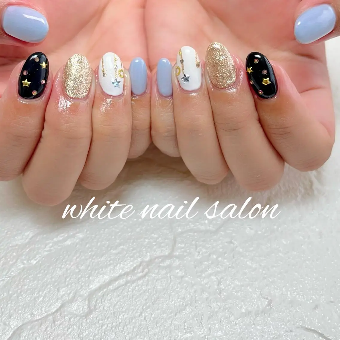 ネイル フットネイル ジェルネイル ハードジェル ラメ(グリッター) 持ち込み ハンドネイル white nail salonのネイルデザイン