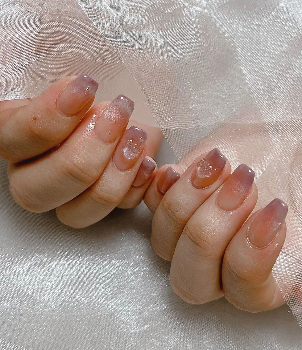 ネイル 韓国ネイル マットネイル ワンホンネイル ハンドネイル nail salon Lauleaのネイルデザイン