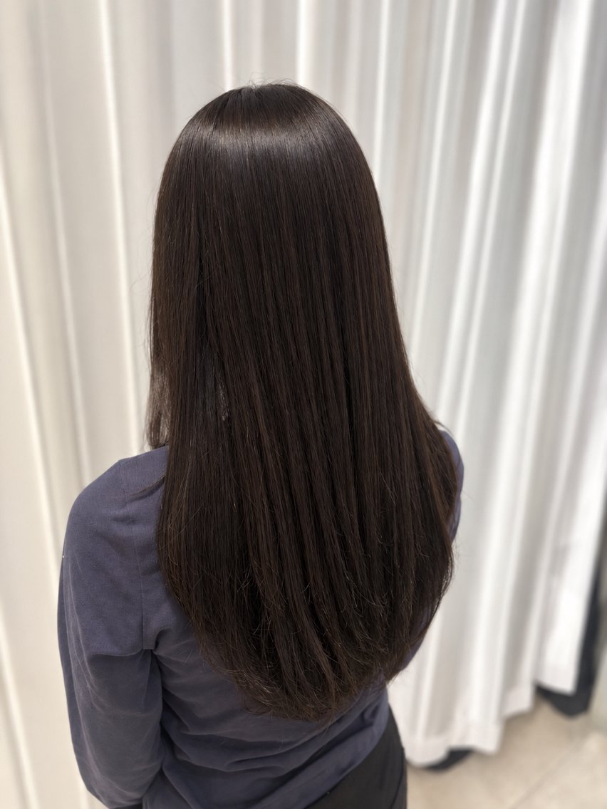 ロング ヘアカラー トリートメント 【表参道】艶カラー 松原 栞🌼‎🤍のヘアスタイル