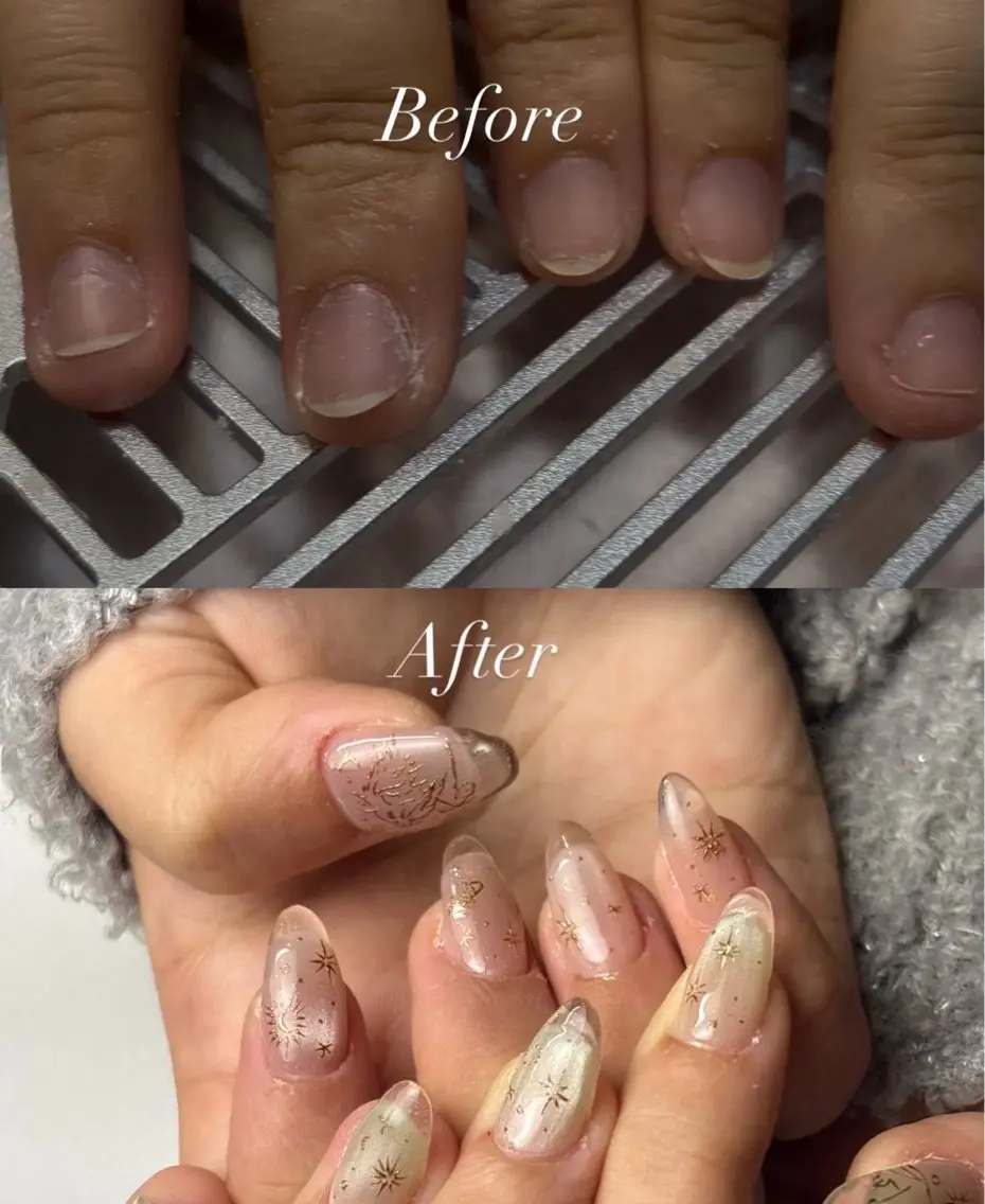 ネイル 手描き🌸ニュアンス monny nailのネイルデザイン