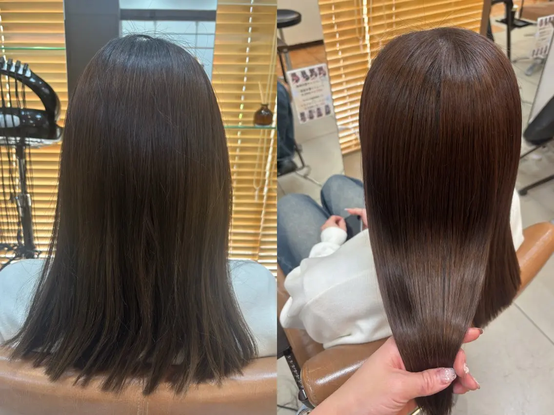 ミディアム 髪質改善 トリートメント 頭皮×髪質改善 透明感カラー💎中村のヘアスタイル