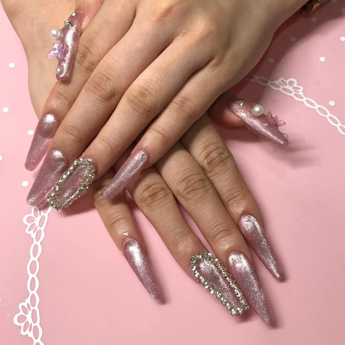 ロング ネイル ハンドネイル 《LB》ラブリエ Nail&eyeのマツエク・マツパデザイン