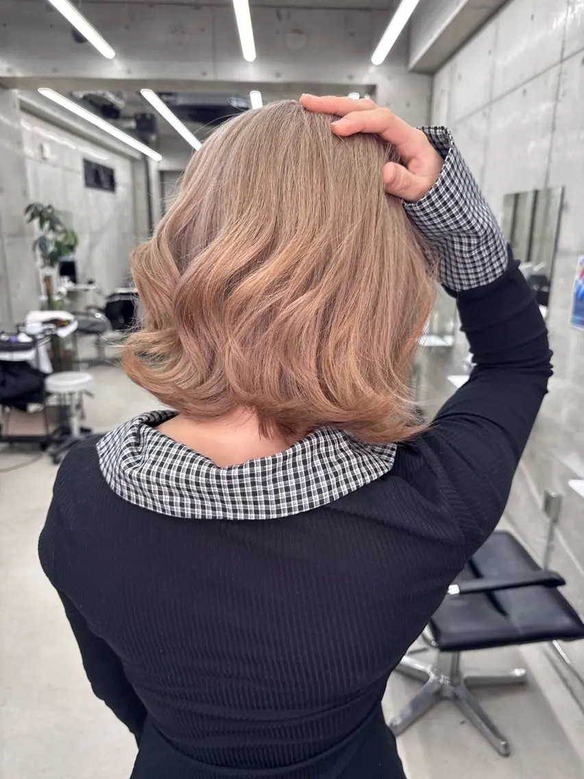 カラー ヘアカラー Asami/名古屋/ ハイトーン/デザインのヘアスタイル