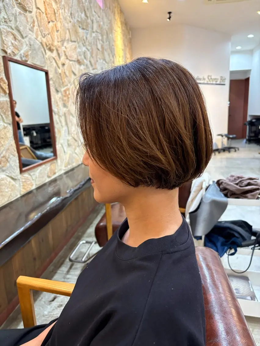ショート カラー ボブ カット トリートメント ヘッドスパ ShowBit 村上優太のヘアスタイル