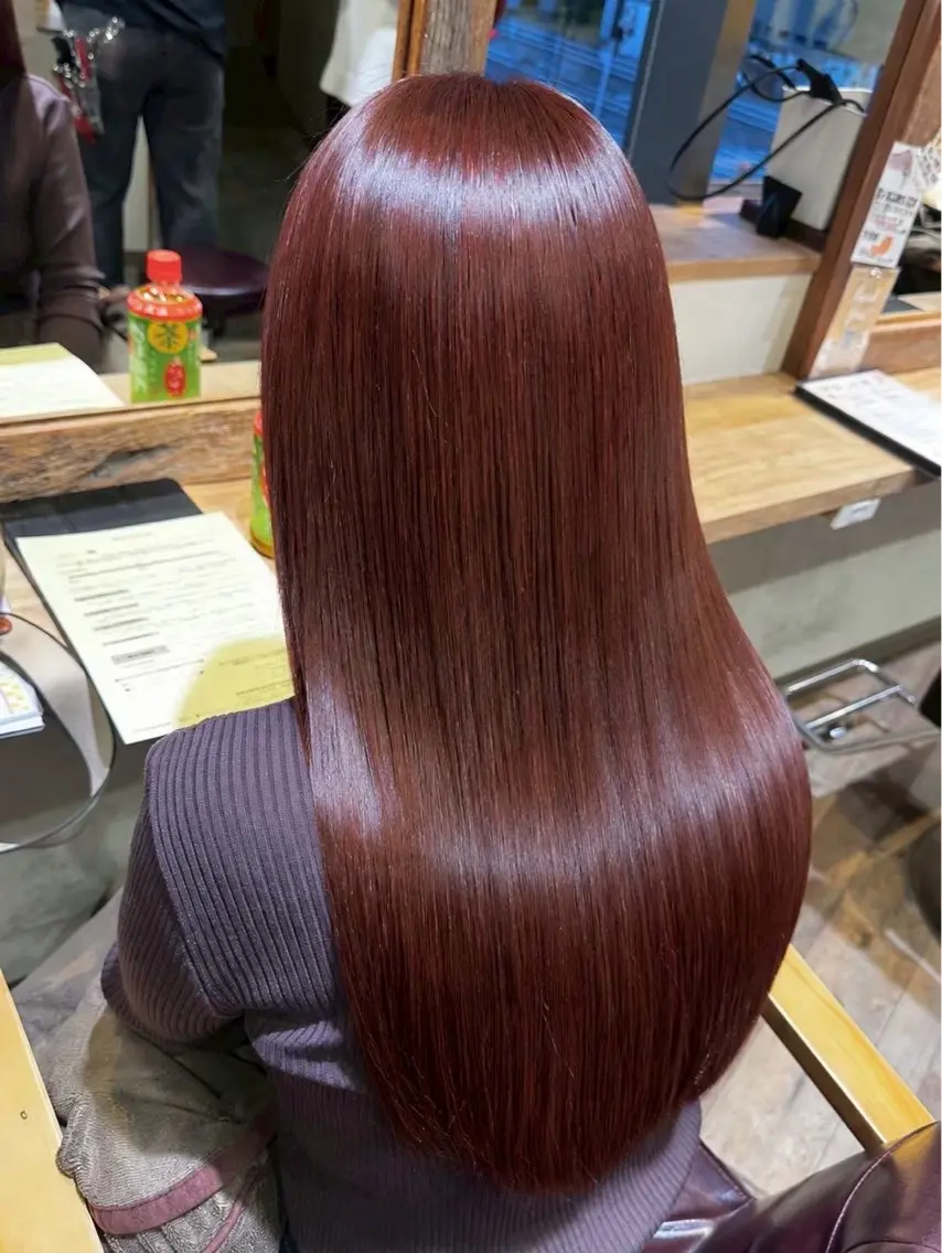 ロング カラー 髪質改善 ヘアカラー 亀井 胡花のヘアスタイル