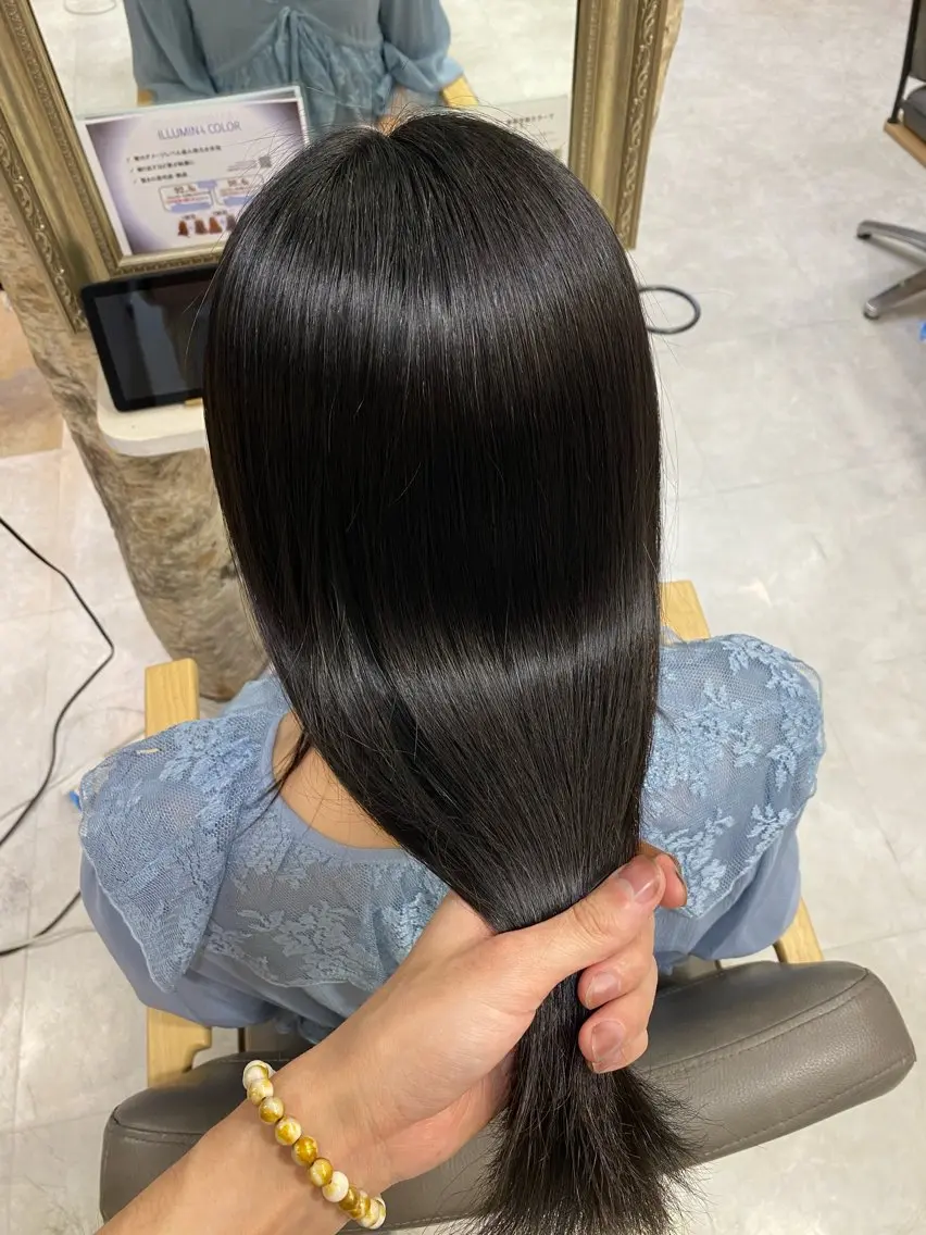 ロング 伸ばしかけ 縮毛矯正 酸性ストレート カット 縮毛矯正 トリートメント 髪質改善特化美容師 酸性ストレート近藤俊のヘアスタイル