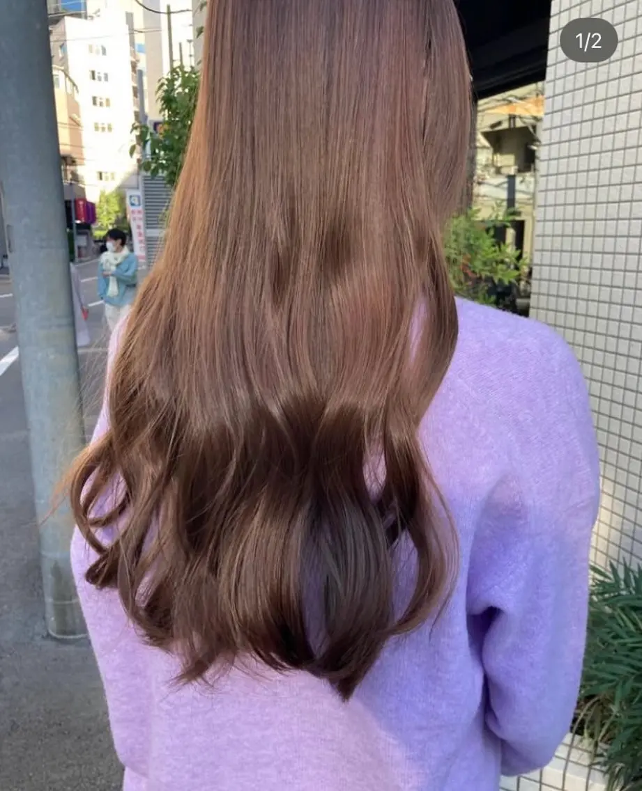 ロング ✨色持ちの良い艶 カラー✨蟹江真世のヘアスタイル