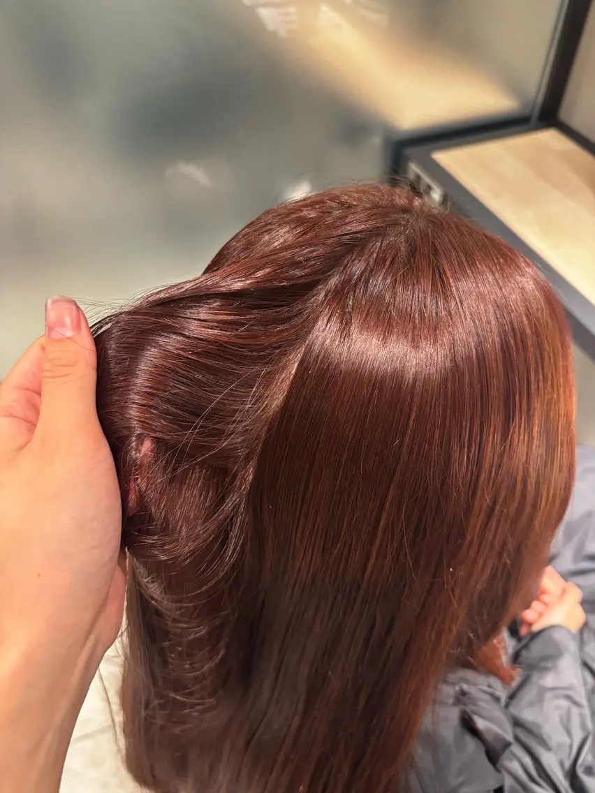 ロング ピンクブラウン ヘアカラー nana /透明感カラーのヘアスタイル