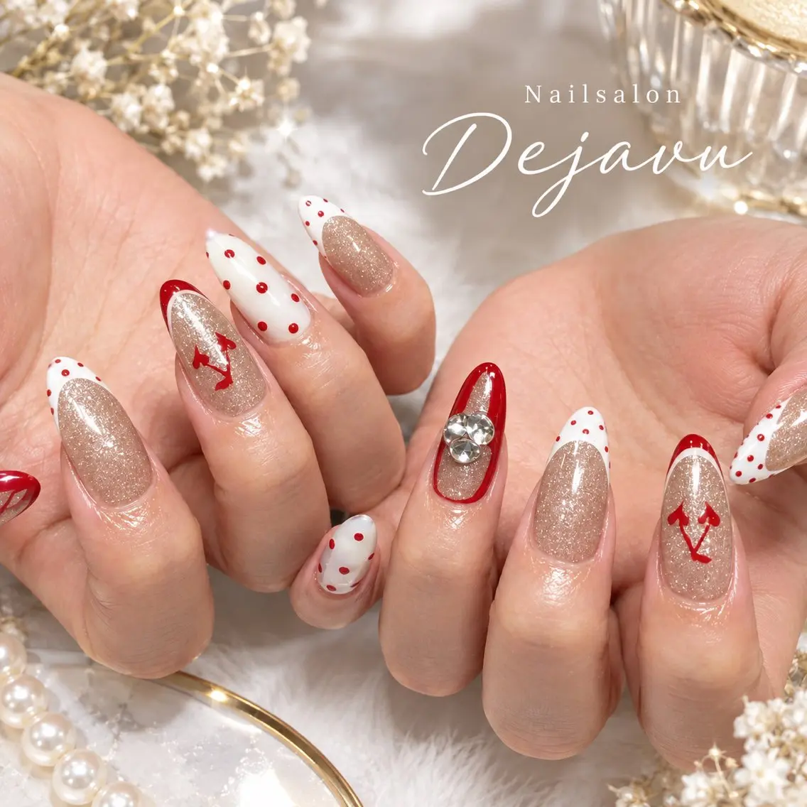 ネイル ドット 持ち込み ハンドネイル Nail salon Dejavu 🌿のネイルデザイン