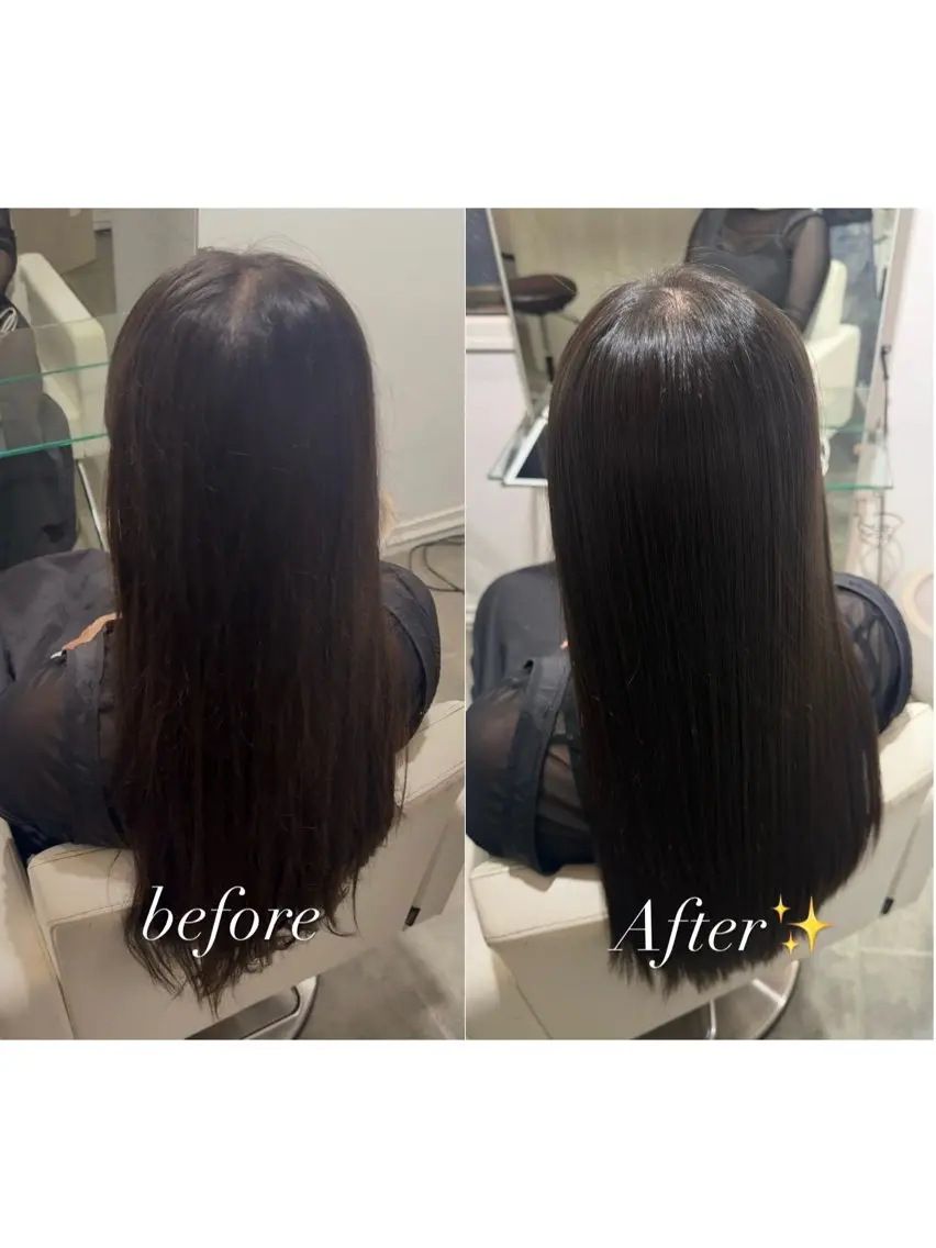 ロング 髪質改善 縮毛矯正 縮毛矯正 原宿♡縮毛矯正♡透明 感カラー【MAYU】のヘアスタイル