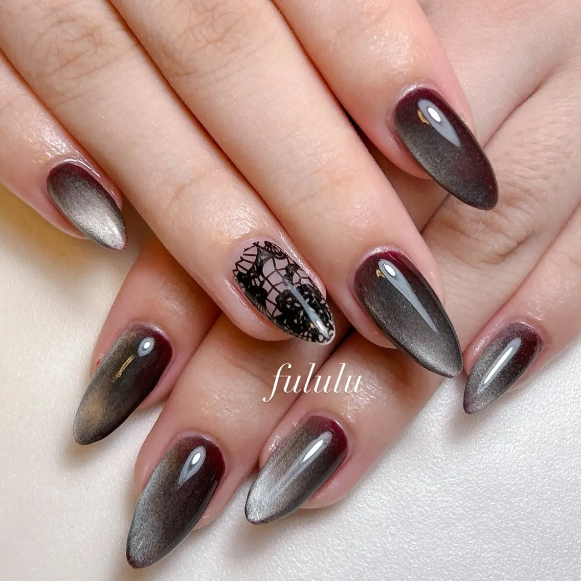 ネイル レース マグネットネイル Fululu nailのネイルデザイン